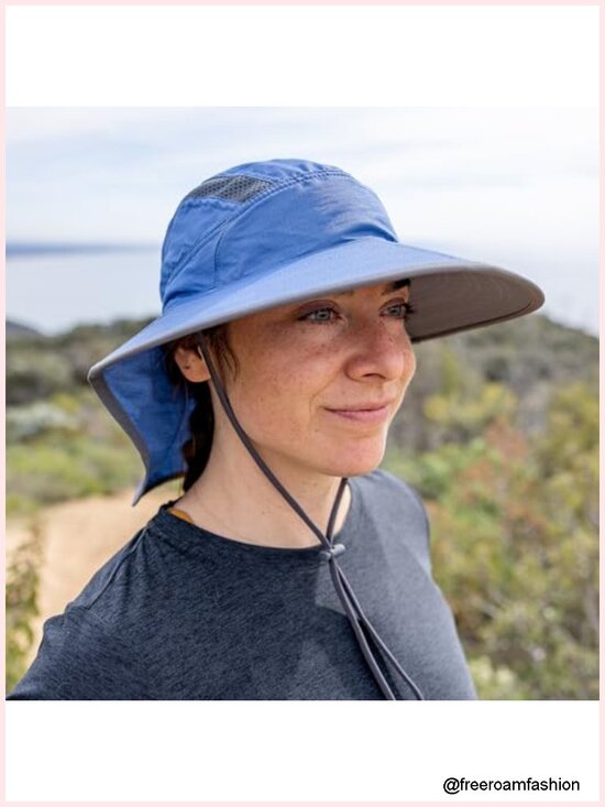 UPF 50+ Sun Hat with Neck Cape – Water Resistant Adventure Hat